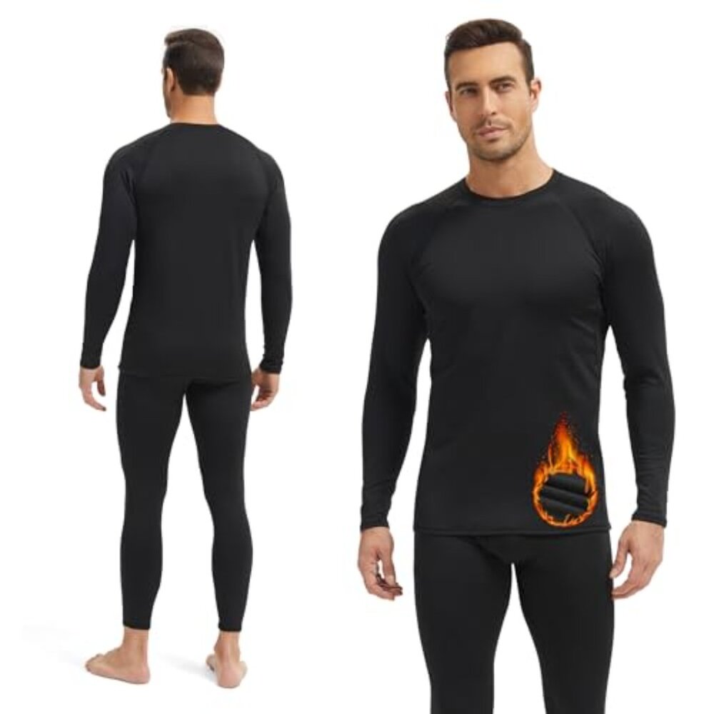 Thermal Compression Base Layer Set Fleece Lined A… - image 3